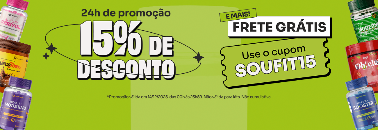 Promoção - 15% off + frete grátis