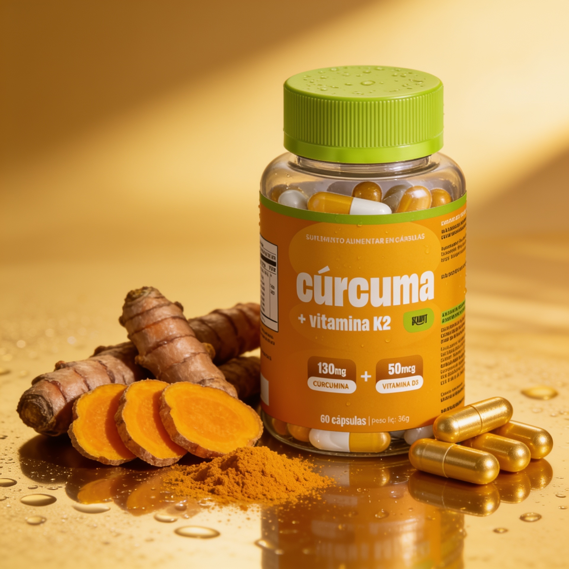 Curcuma + K2 para articulacoes