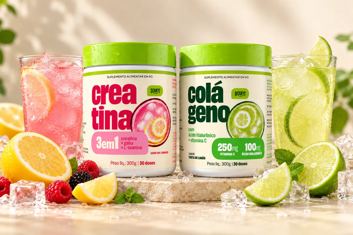 Kit Creatina 3 em 1 + Colágeno com Ácido Hialurônico Soufit