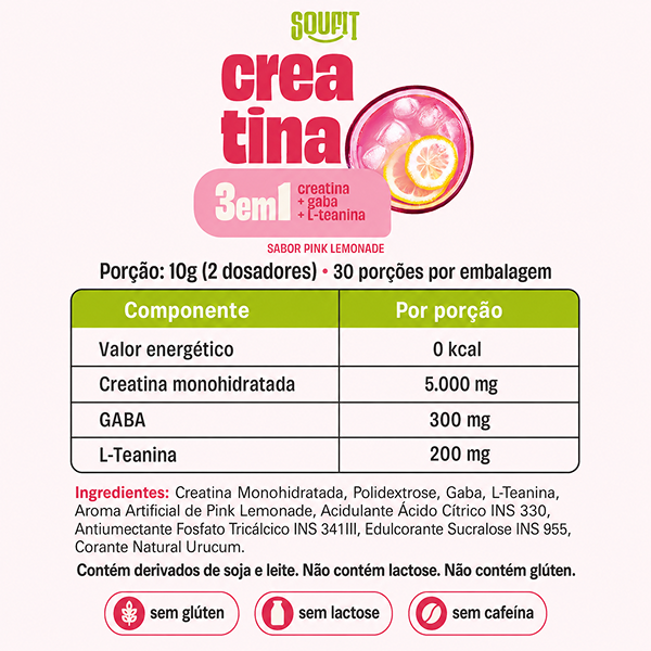 Creatina 3 em 1 - Pink Lemonade