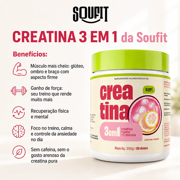 Creatina 3 em 1 - Pink Lemonade