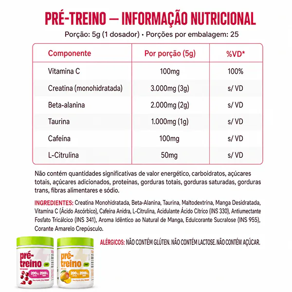Pré-Treino 250g
