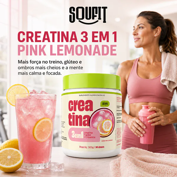 Creatina 3 em 1 - Pink Lemonade