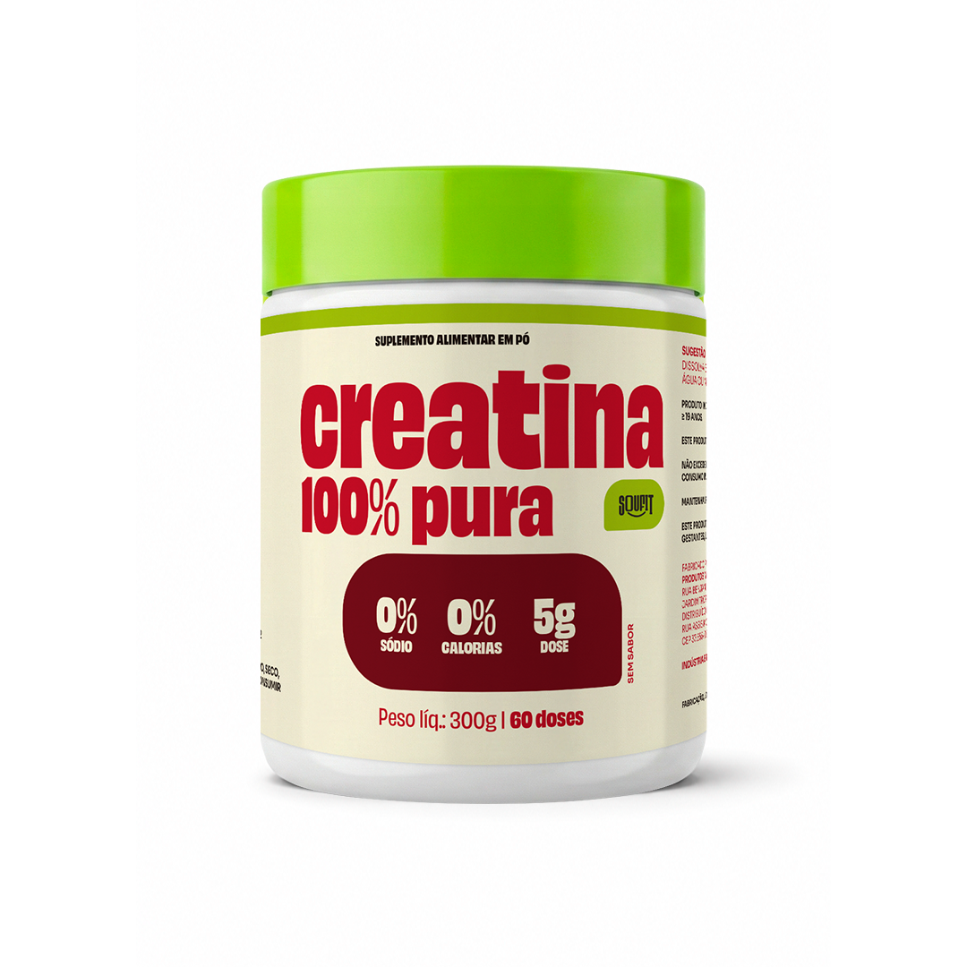 Creatina 100% Monohidratada Pura 300g - Sem sabor