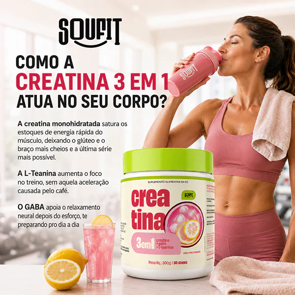 Creatina 3 em 1 - Pink Lemonade
