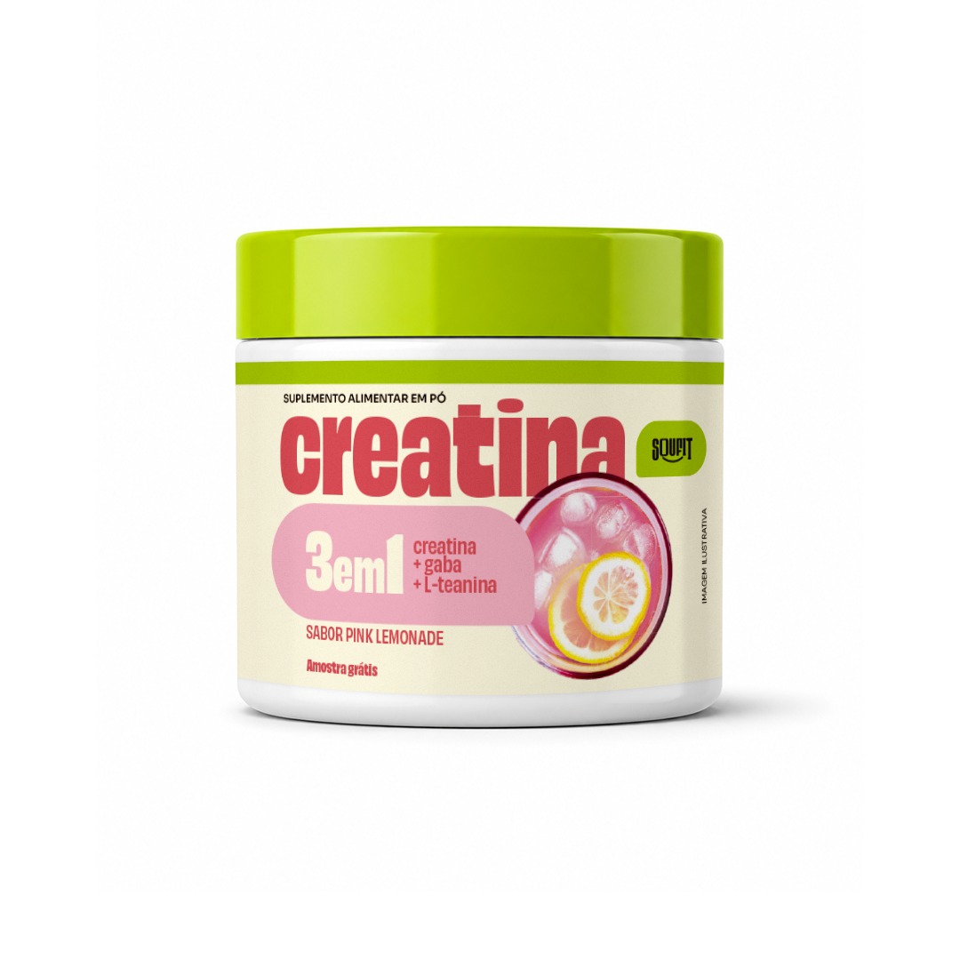 Creatina 3 em 1 - 150g com Gaba e L-teanina sabor Pink Lemonade