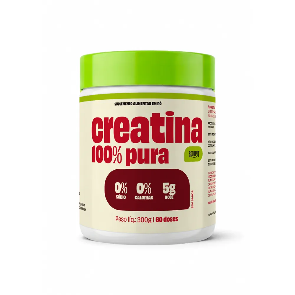 Creatina 100% Monohidratada Pura 300g - Sem sabor