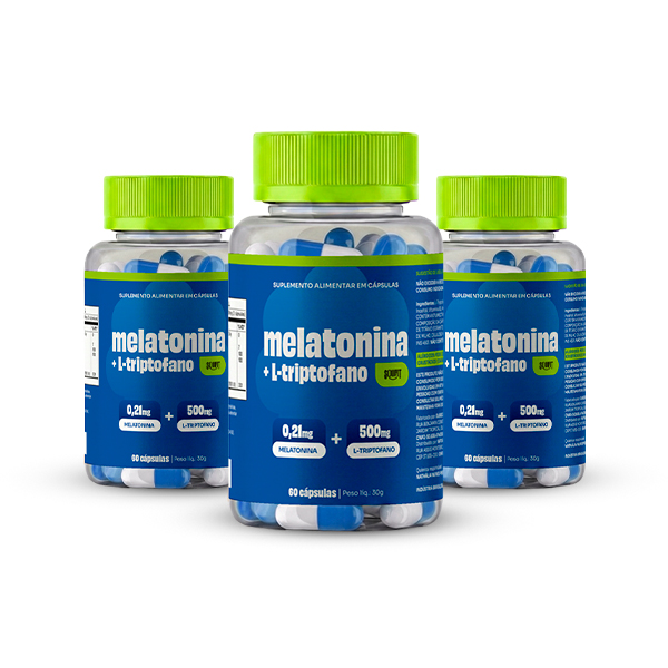 KIT 3 Melatonina + L-triptofano - 90 dias