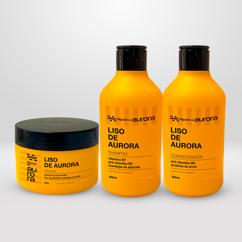 Shampoo, Condicionador e Máscara Liso de Aurora