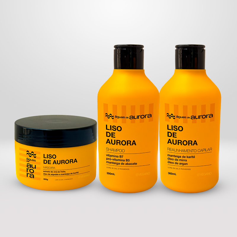 Realinhamento, Shampoo e Máscara Liso de Aurora